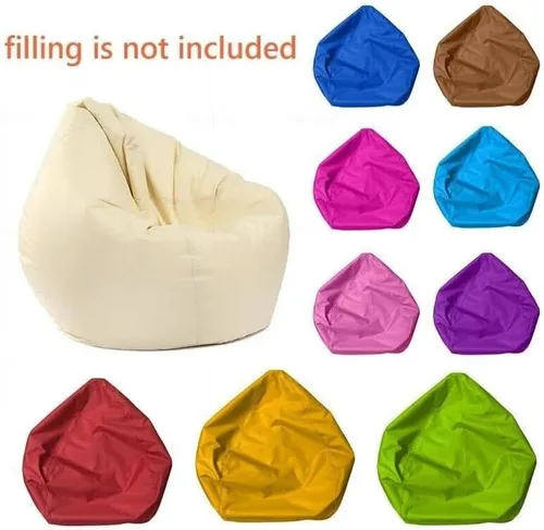 Miniatura 3 de Koolouispoper Lazy BeanBag - Sillas individuales para sofá sin relleno, color sólido, impermeable, Oxford, puf, puff puff para sofá tatami