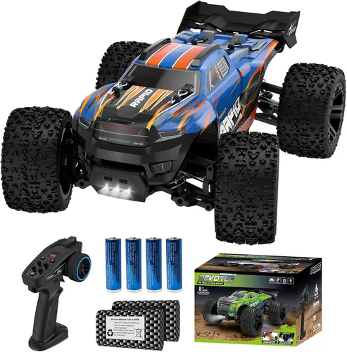 Nikuku Auto de control remoto rápido, 38 KPH de alta velocidad todoterreno RC con 2.4 GHz, escala 1:20 4WD eléctrico todo terreno RC Monster Truck