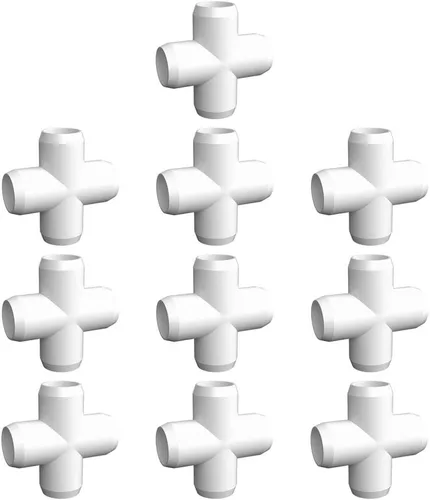 Miniatura 26 de Accesorios de PVC de 1-1/4 pulgadas, 5 vías (paquete de 4), conector de tubería de PVC de grado de muebles de 1-1/4 pulgadas, codo de PVC de 1-1/4