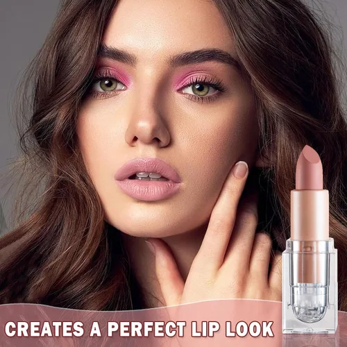 Miniatura 8 de IONSGAKO Lápiz labial mate nude aterciopelado, brillo de labios, no se decolora, no se pega a la copa, lápiz labial color nude, tinte de labios