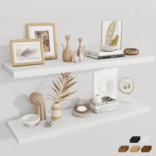Miniatura 51 de Fun Memories Estantes flotantes de 12 pulgadas de profundidad, estantes de pared de madera de 16 x 12 pulgadas, estante de almacenamiento rústico