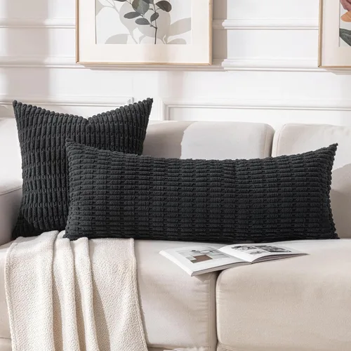 Miniatura 267 de Fancy Homi - Paquete de 2 fundas de almohada decorativas de color taupe de 22 x 22 pulgadas para sala de estar, sofá, cama, estilo rústico, bohemio