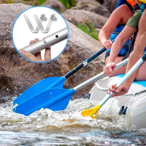 Miniatura 5 de 8 clips de resorte de remo de kayak, clips de resorte de botón de acero inoxidable, clip de tubo de bloqueo, clip de pasador de tubo de bloqueo