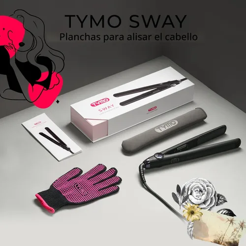 Miniatura 7 de TYMO SWAY Plancha de pelo con calentamiento rápido de 10s, plancha plana profesional de 1 pulgada y rizador en uno con 32 temperaturas ajustables