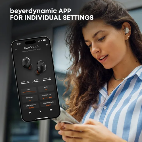 Miniatura 8 de beyerdynamic Amiron 300 - Auriculares inalámbricos con cancelación de ruido, micrófonos integrados, Bluetooth 5.3 color crema