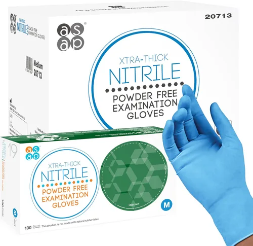 Miniatura 11 de ASAP Nitrile Gloves Disposable Latex Free - 4 Mil Powder Free, Food Safe, Kitchen & Medical - Cleaning & Tattoo Supplies