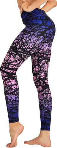 COOLOMG Leggings de yoga para mujer, mallas para correr, leggings de tiro bajo, para entrenamiento, gimnasio, con bolsillos ocultos