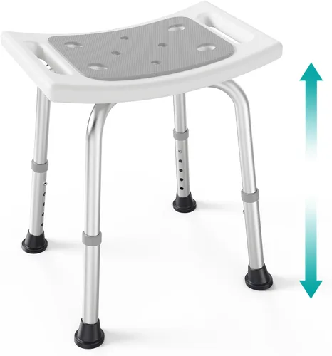 Miniatura 11 de PELEGON Silla de ducha para ducha interior (350 libras), altura ajustable, asiento acolchado, silla de ducha para ancianos y discapacitados, silla
