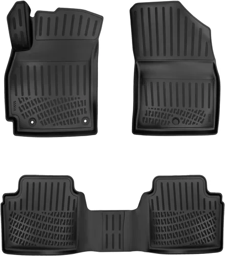RizLiner Alfombrillas de goma 3D para automóvil Kia K4 2025-2026, medidas con láser, para todo tipo de clima, resistentes, impermeables, sin olor,