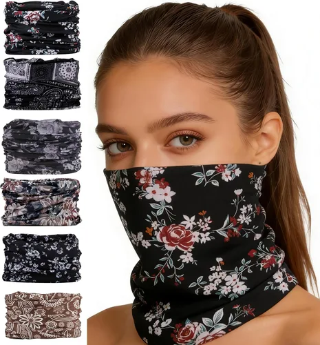 Miniatura 6 de KINREE 6 unidades de protección UV de verano multifunción diadema cuello polaina cabeza cabeza máscara máscara mágica bufanda bandana