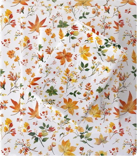Miniatura 15 de Viviland Juego de sábanas de 3 piezas con estampado botánico de mariposas y flores rosas y moradas, sábanas de microfibra suave y transpirable