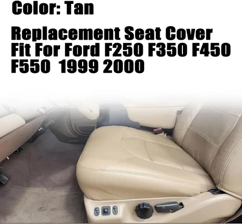 Miniatura 5 de Priprilod Funda de cuero de repuesto para asiento de conductor compatible con Ford F250 F350 F450 F550 Lariat 1999 2000