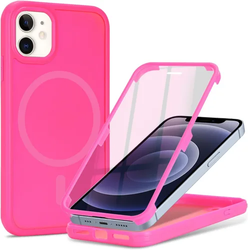 Miniatura 8 de Funda magnética para iPhone 12 mini con protector de pantalla integrado, compatible con MagSafe, para Apple 12 Mini, fundas de cuerpo completo