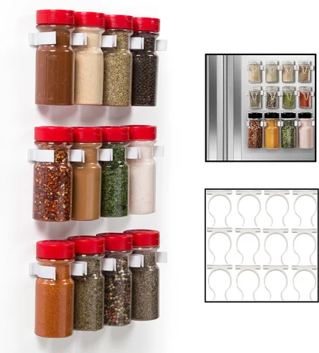 Miniatura 10 de Good Cooking Clips magnéticos para especias - Juego de 4 clips universales para tarros de especias - Organiza y reorganiza fácilmente
