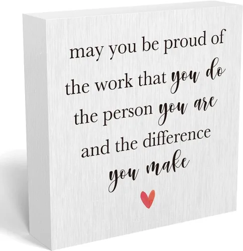 Miniatura 19 de mmiishe Letrero de madera inspirador decorativo motivacional con texto en inglés «Be Curious Not Judgmental», caja de madera para el hogar