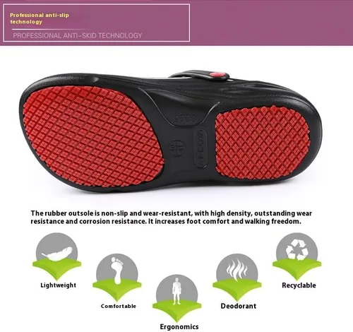 Miniatura 3 de Zapatos de trabajo antideslizantes para hombre y mujer - Enfermería - Zapatos de chef - Enfermeras - Zuecos para el trabajo - Impermeable