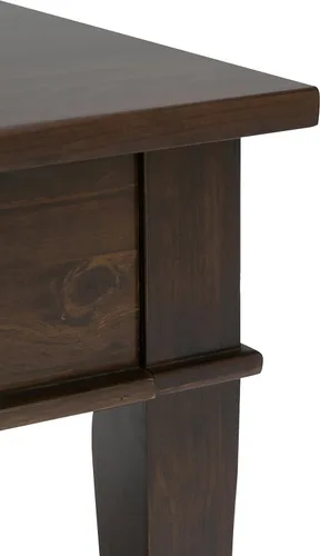 Miniatura 7 de SIMPLIHOME Carlton Mesa de café – Mesa de cóctel de transición de madera maciza de 44 pulgadas de ancho en marrón tabaco oscuro, mesa clásica