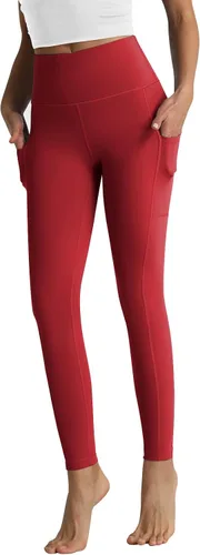 RIMLESS 7 Leggings para mujer con bolsillos de cintura alta, pantalones de yoga de algodón para entrenamiento, correr, atletismo, pantalones capri