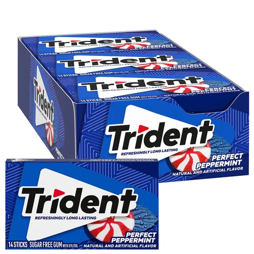 Miniatura 11 de Goma de mascar Trident Mint Bliss sin azúcar, 12 paquetes de 14 piezas (168 piezas en total)