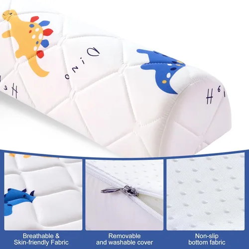 Miniatura 5 de Ceekliybear Paquete de 2 protectores de cama de espuma Premium para niños pequeños, rieles de cama antideslizantes para camas Twin, Queen, King