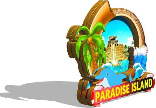 Miniatura 2 de Imán de madera para nevera de Bahamas Paradise Island, 3D, monumentos de viaje, coleccionables, recuerdos, decoración hecha a mano -724