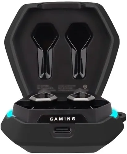 Miniatura 2 de DAYJOY - Juego de 2 fundas protectoras de silicona suave compatibles con Edifier Hecate GX04 ANC True Wireless Earbuds, funda protectora con llavero