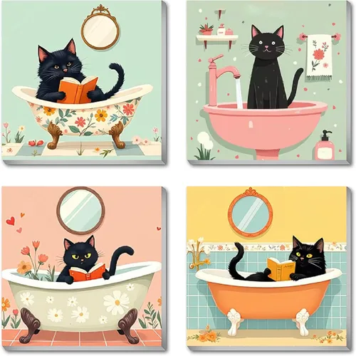 Miniatura 24 de Canrichshop Paquete de 4 Bola de Discoteca DIY Pintar por Números para Principiantes, Pintura al Óleo de Frutas Kits de Pintar por Números