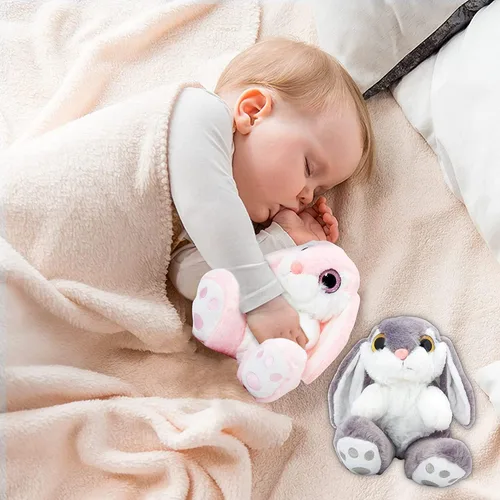 Miniatura 7 de HO-EF Animal de peluche de conejo de Pascua, peluche de conejo de 8.5 pulgadas con orejas flexibles, lavable a máquina y suave, bonito conejo