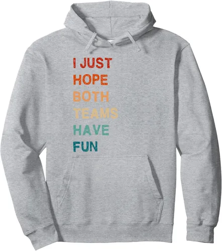 Miniatura 3 de I Just Hope Both Teams Have Fun for Men Women Kids Sudadera con capucha, Negro