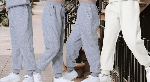 Miniatura 5 de UNACOO Pantalones deportivos de tela deportiva suave para niños y niñas (de 3 a 12 años)