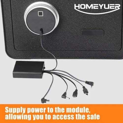 Miniatura 6 de Caja de fuente de alimentación externa con seis conectores tipo e interruptor de encendido/apagado para varios equipos de CC, como algunos tipos