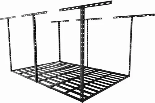 Miniatura 11 de SunsGrove 4x6 Garage Storage Overhead Rack Organization, Adjustable Ceiling Mounted Storage Racks, 800LBS Weight Capacity, 22"-40" Ceiling Dropdown