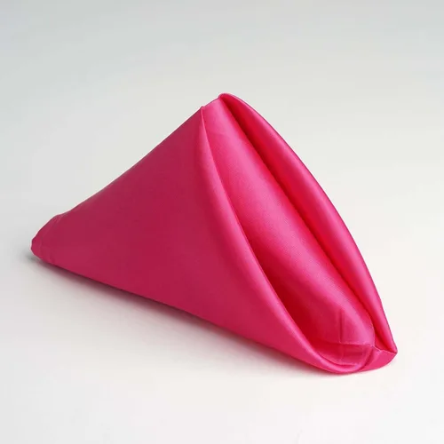 Miniatura 3 de Efavormart - Paquete de 5 servilletas de satén sin costuras, color fucsia, resistentes a las arrugas, 20 x 20 pulgadas 2-Fucsia