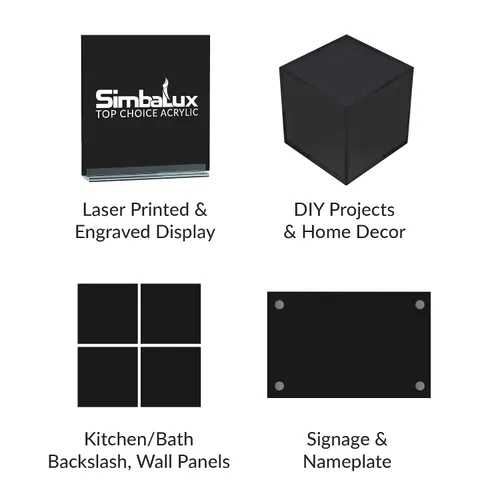 Miniatura 6 de Hoja de acrílico 0.118 pulgadas, Grupo Square Panel, Plastic Plexi Glass Board with Protective Paper for Signs, DIY Display Projects, Craft