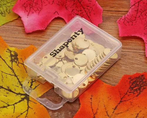 Miniatura 6 de Shapenty Dijes pequeños y redondos de acero inoxidable para estampado en blanco, mini discos para pulseras, aretes, collares, dijes, joyería
