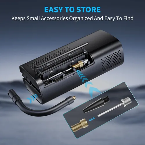 Miniatura 11 de OlarHike Tire Inflator Portable Air Compressor, USB-A & Power Bank,Smart Dual Hose System, Auto Air Comprassor for Car Tires, Balls,Bike