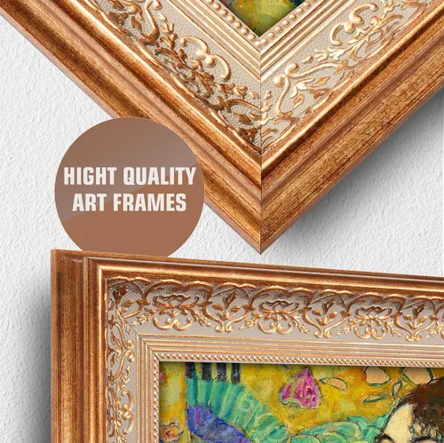 Miniatura 368 de A&T ARTWORK Campo de trigo con cipreses de Van Gogh Las reproducciones de arte clásico mundial, impresiones en lienzo giclée para decoración