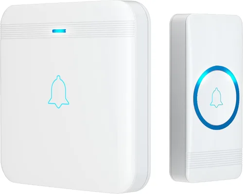 Miniatura 10 de AVANTEK Timbre de puerta inalámbrico, BA-11 resistente al agua, funciona con pilas, timbre que funciona a 1000 pies, kit de timbre de puerta
