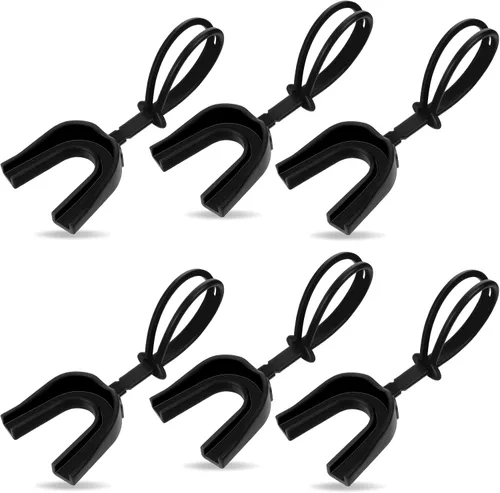 Miniatura 14 de TOODOO Protector bucal deportivo con correa, 6 unidades, sin hervir, para fútbol, boxeo, para adultos y jóvenes, protector bucal suave