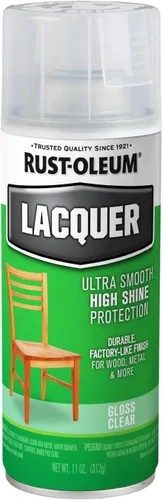 Rust-Oleum 1906830 - Pintura en aerosol de laca, 11 onzas, brillo transparente