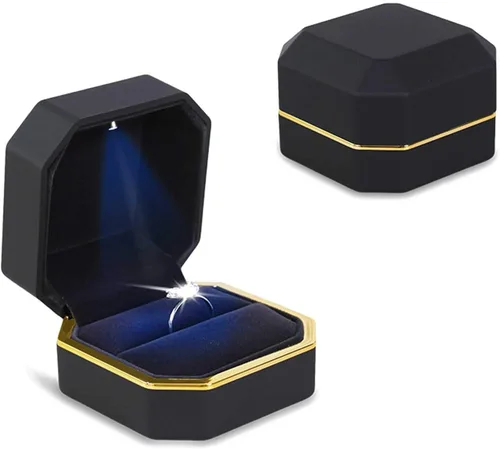Miniatura 4 de AVESON - Estuche de joyas de lujo con luz LED
