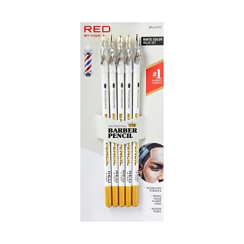 Miniatura 7 de Red by Kiss 3 lápices de peluquero con sacapuntas incorporado, lápices de contorno de trazo de afeitado y guía de barba (juego de valor)