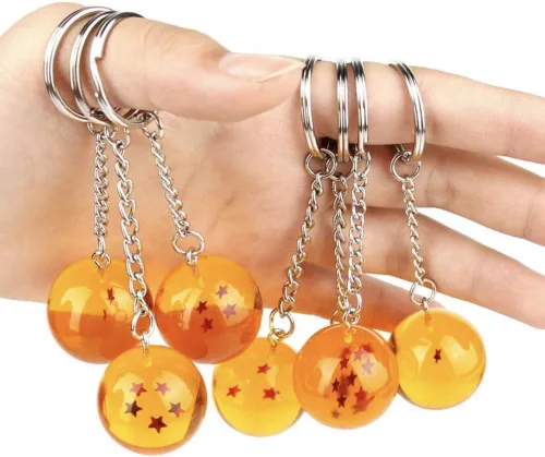 Miniatura 6 de Paquete de 7 llaveros acrílicos de Dragon Ball Star de 1.1 in de bola de juego de cristal de 7 estrellas de anime, coleccionables de anime, regalo