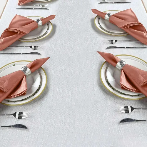 Miniatura 5 de Efavormart - Servilletas de lino de satén de terracota de 20 x 20 pulgadas para decoración de bodas, cumpleaños, restaurantes, fiestas, 25