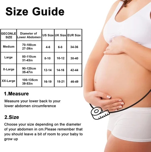 Miniatura 4 de GECONLE Cinturón de maternidad Cinturón de apoyo para embarazo, banda suave y transpirable, cinturón de apoyo abdominal para aliviar el dolor