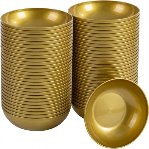 Miniatura 11 de bUCLA Paquete de 50 unidades de cuencos de plástico blanco de 12 oz - Cuencos de salsa de plástico blanco desechables premium resistentes - Ideal