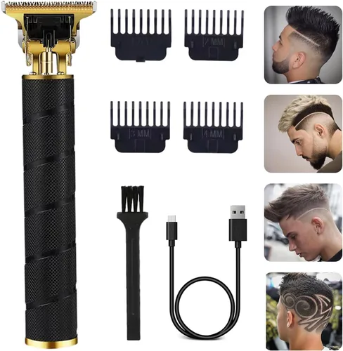 Cortadora de pelo para hombres, cortadora de pelo eléctrica profesional, cortadora de barba inalámbrica, cortadora de pelo eléctrica con hoja en T,