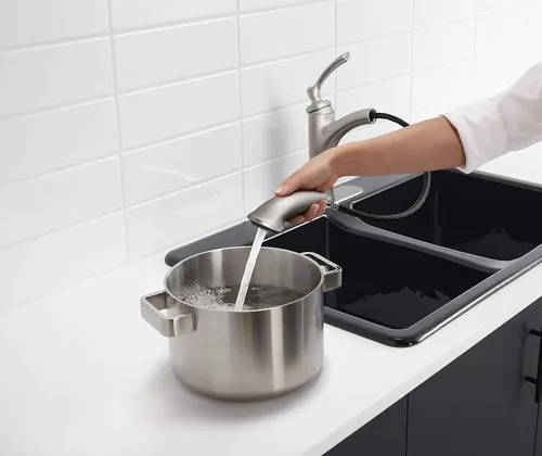 Miniatura 4 de Kohler K-R16399-SD-CP Elliston - Grifo para fregadero de cocina