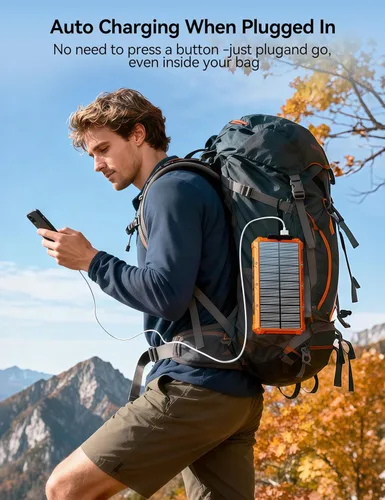 Miniatura 7 de Cargador solar-banco de energía – Cargador de batería solar de 20000 mAh, cargador de batería solar, cables integrados de carga rápida de 20 W