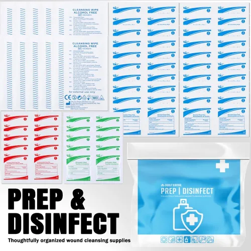 Miniatura 8 de Everlit Care Kit médico casero 380 piezas de suministros de primeros auxilios Kit esencial médico multiusos para cortes, rasguños, quemaduras